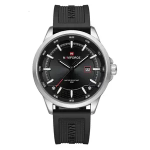 Naviforce NF9248T Waterproof Comfortable Silicone Strap Quartz Sports Men's Watch